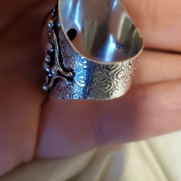 New Tiger Eye & Citrine 925 Silver Statement Ring. - Picture 5 of 6